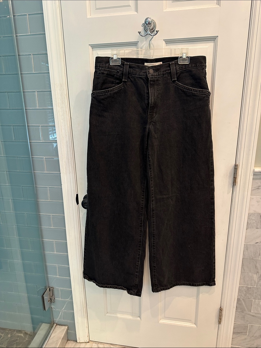 Wide Leg Black Women's Jeans